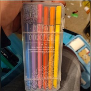 American Crafts Detail Doodlers Fine Felt Tip 12/Pkg-Basics 345762